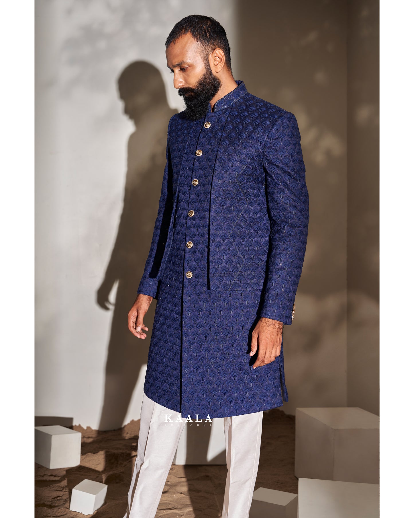Ultramarine Embroidered Indo Set