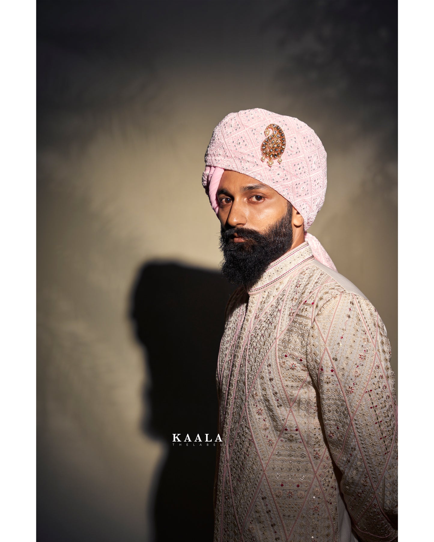 White Embroidered Sherwani Set